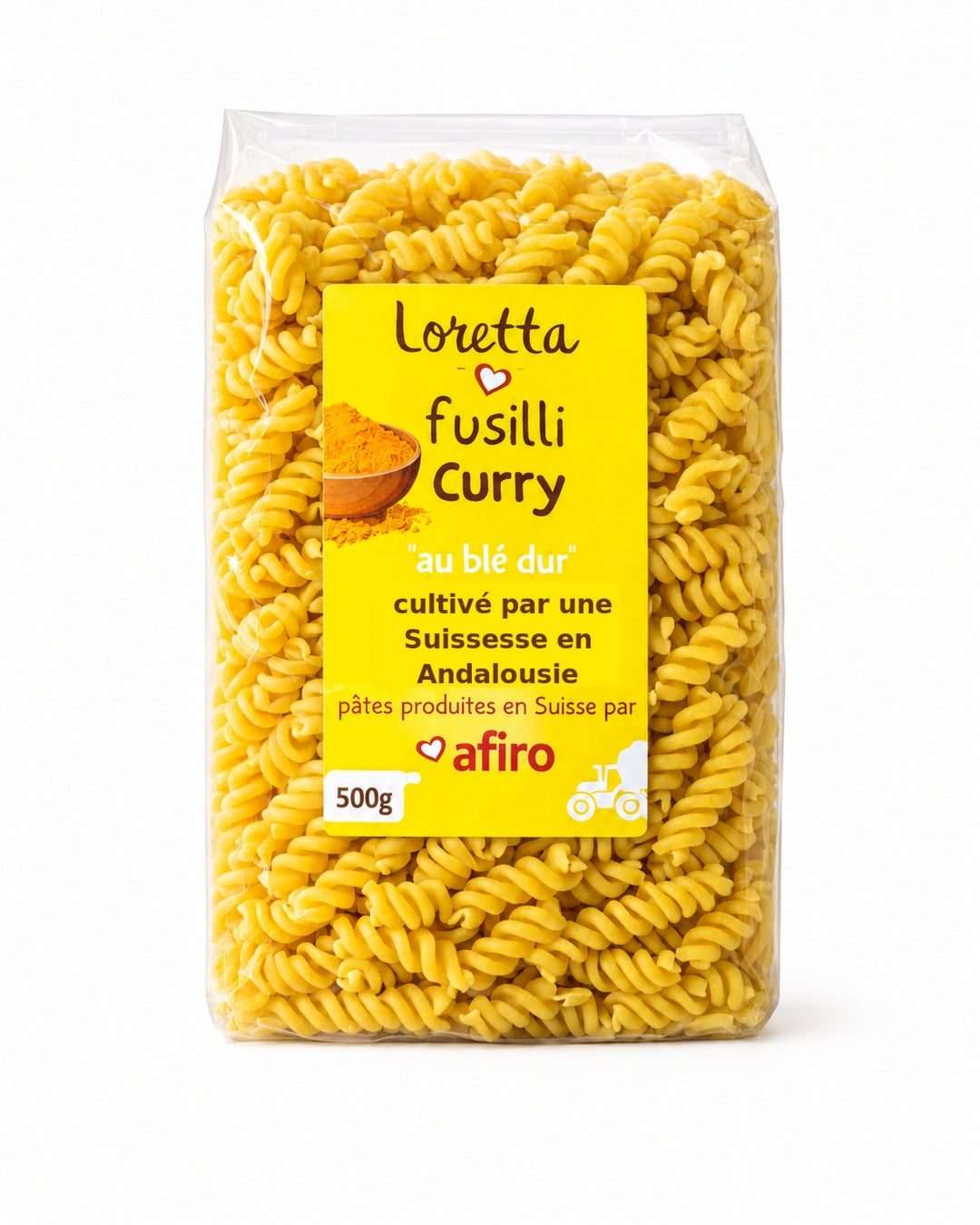 pâtes fusilli au curry 500g Loretta 1888
