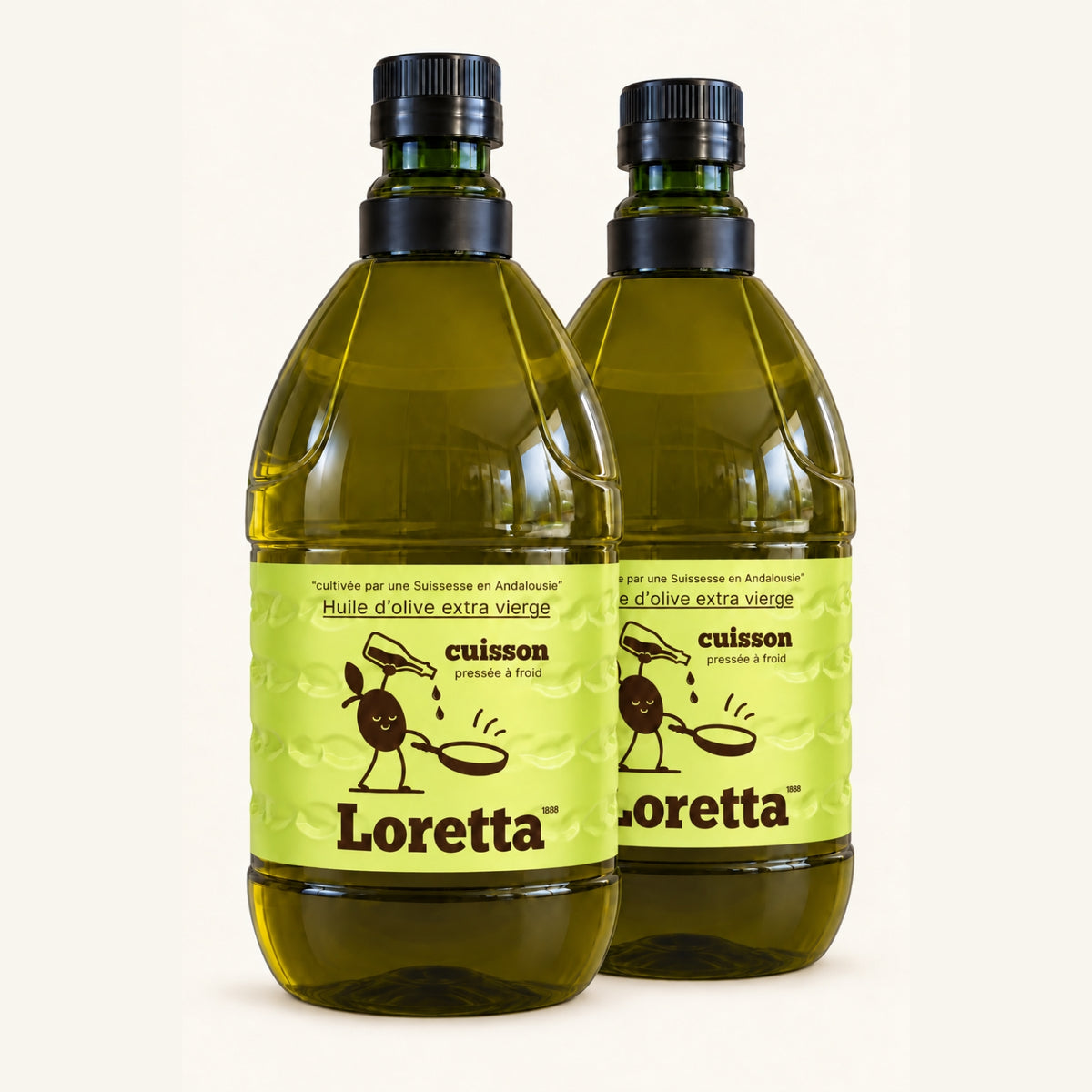 Huile d'olive extra vierge cuisson 2x 2 litres Loretta 1888