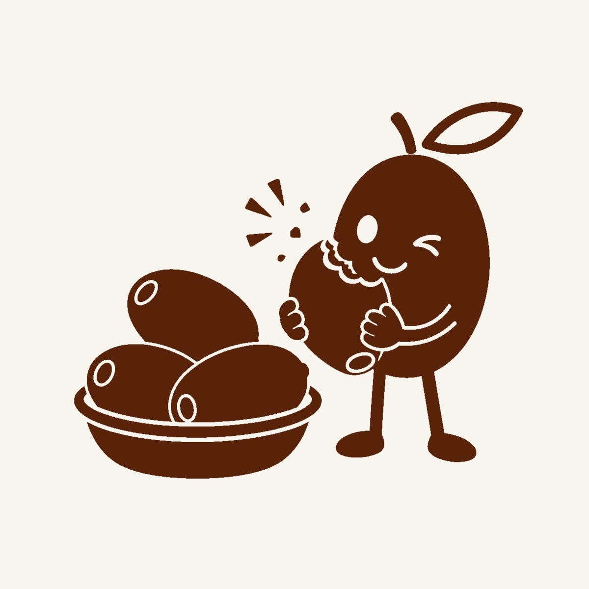 illustration d'une olive croquante