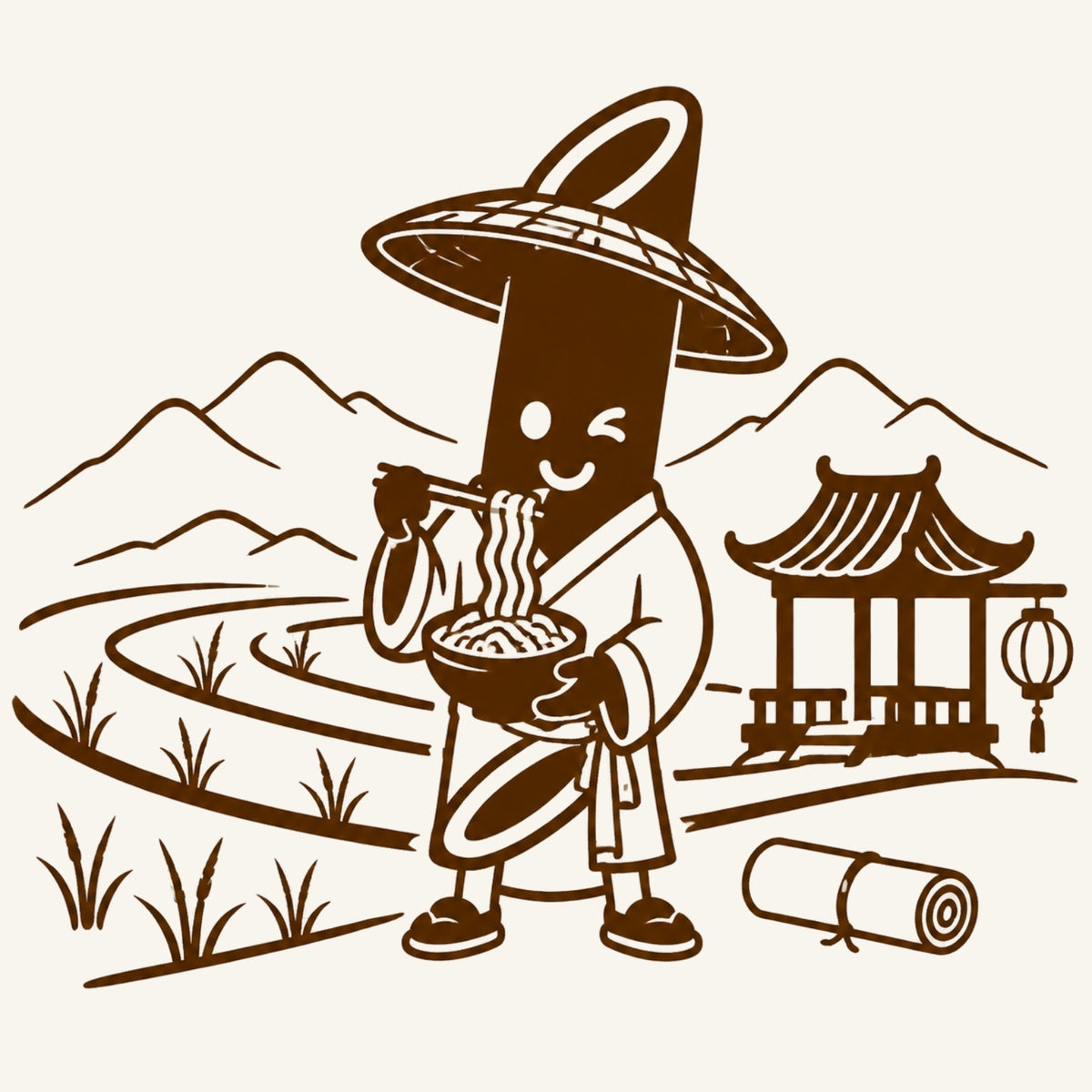 illustration de pâtes sans gluten en Chine
