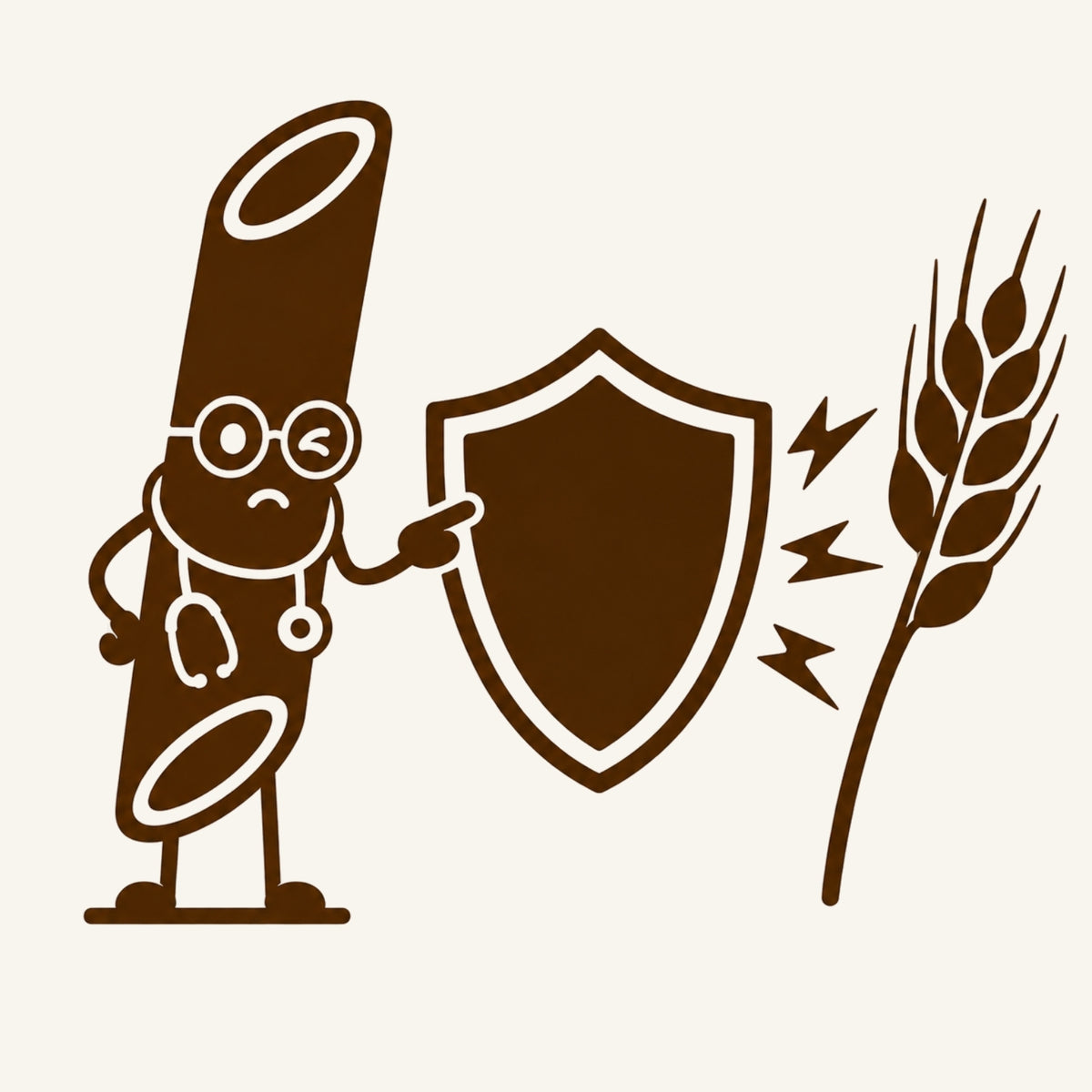 dessin de pâtes sans gluten adaptées aux coeliaques