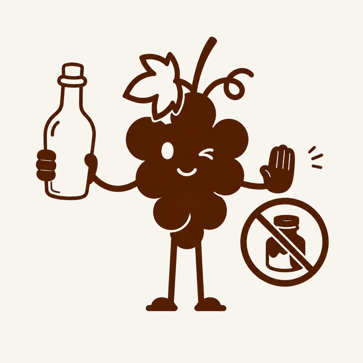 dessin expliquant que le vinaigre de xérès Loretta n'a pas de colorant