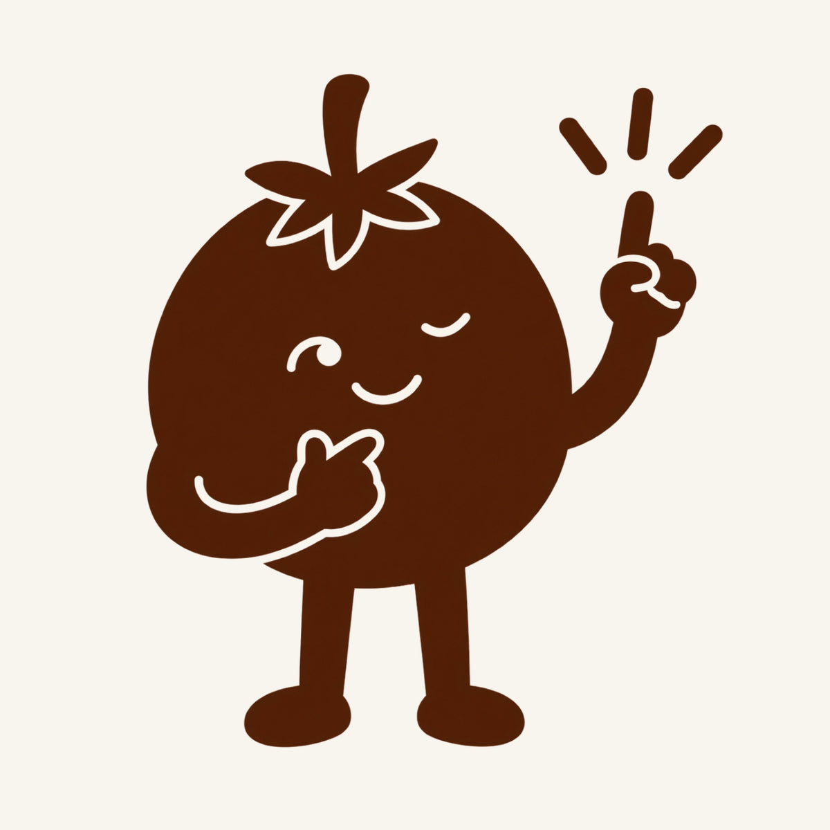 dessin d'une tomate qui comprend quelque chose