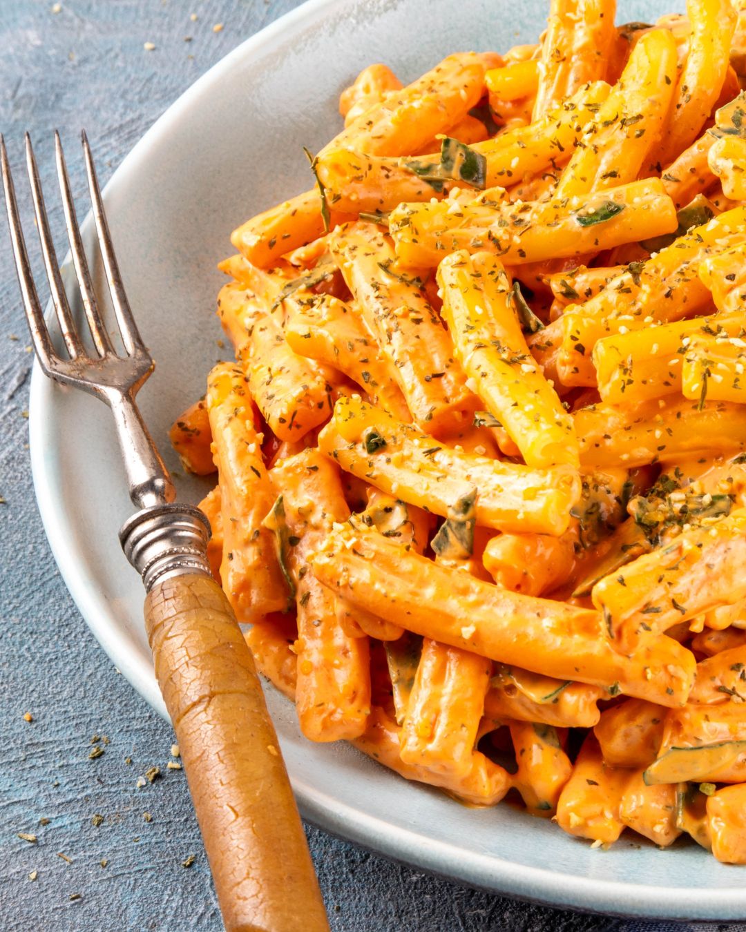 Pâtes casarecce à la courge, ail, parmesan et huile d'olive