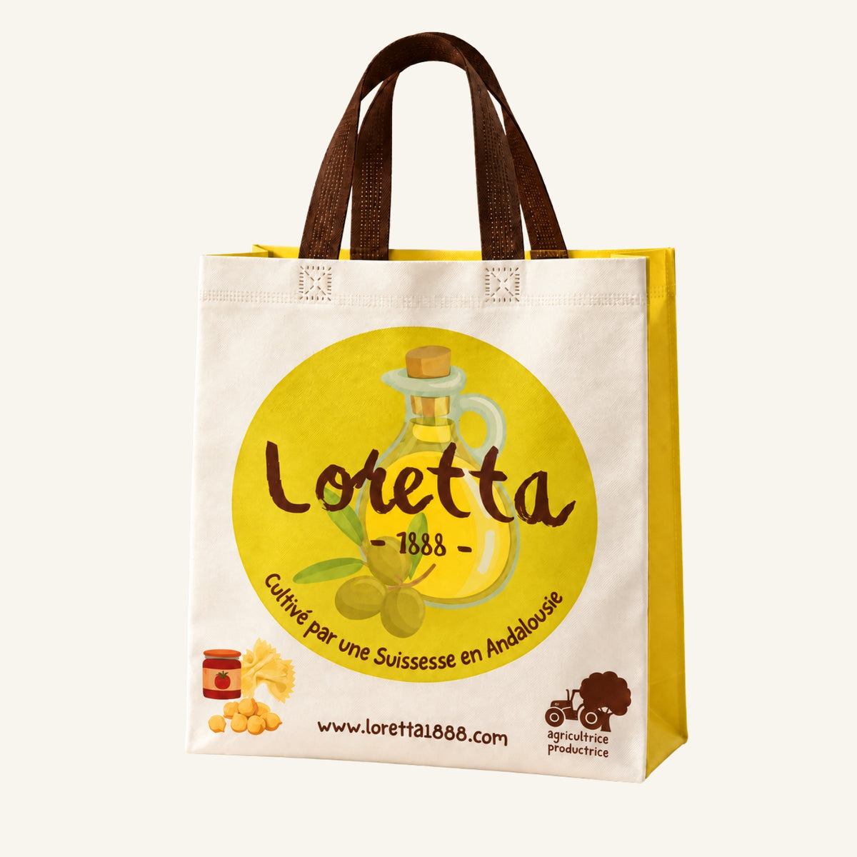 Sac cabas Loretta réutilisable à utiliser pour les courses