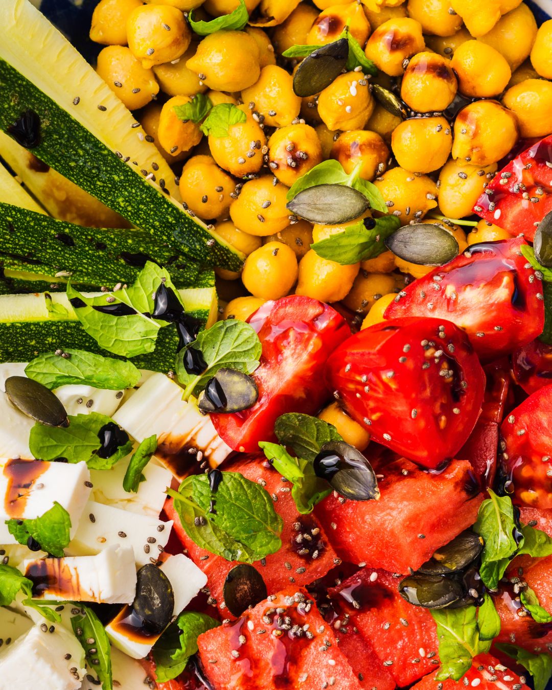 salade pois chiches et huile d'olive